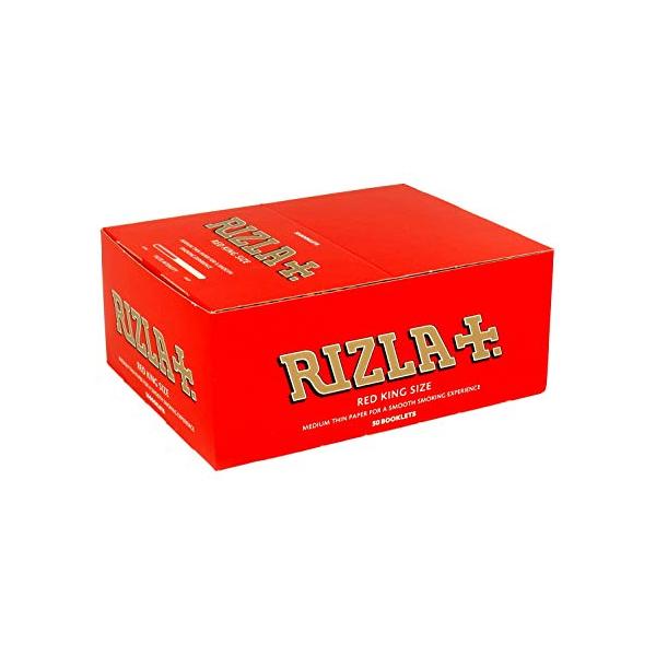 Full Box of 100 Booklets Rizla Medium Red Rolling Smoking Papers